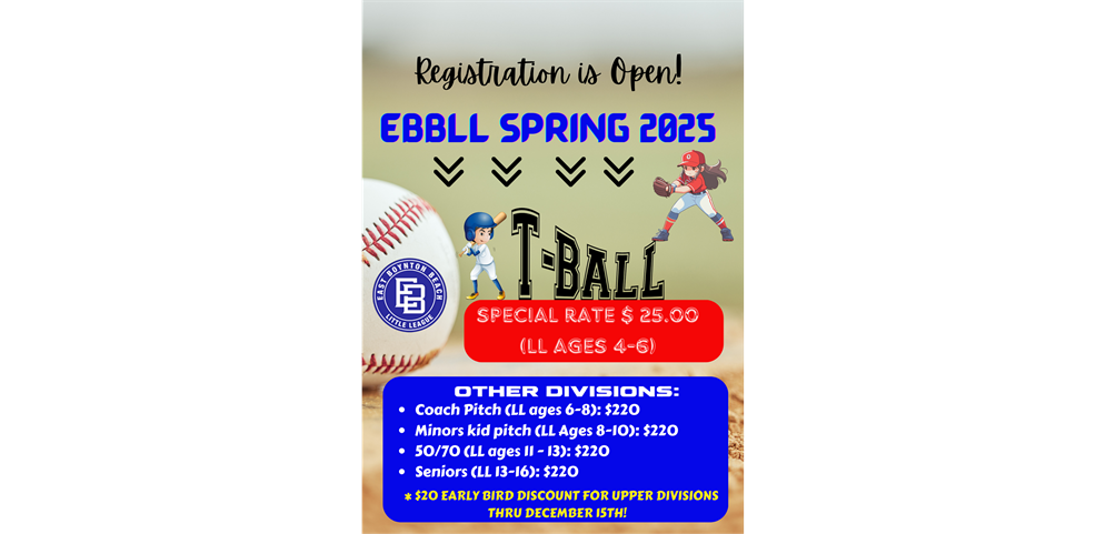 SPRING 2025 Registration is OPEN 